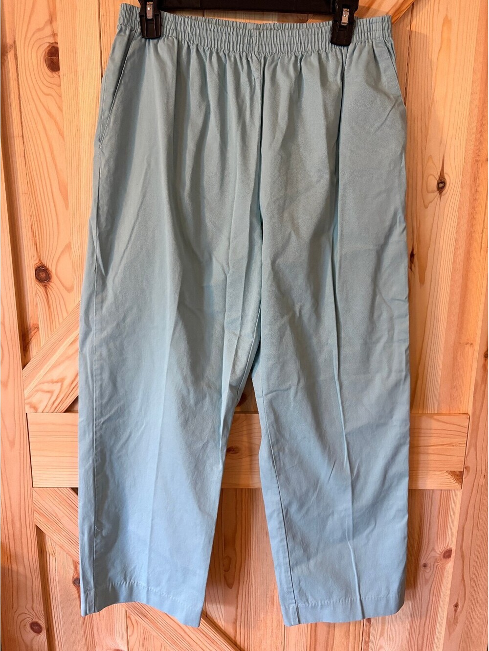 Alfred Dunner Women's Light Green Cotton Pants Size 12